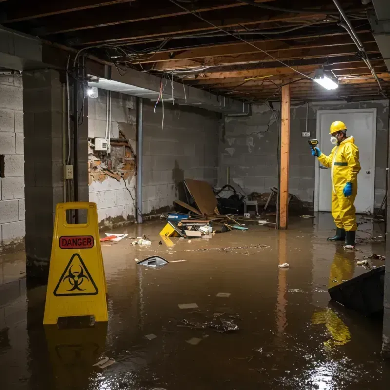 Flooded Basement Electrical Hazard in Blountville, TN Property