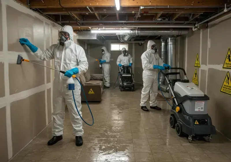 Basement Moisture Removal and Structural Drying process in Blountville, TN